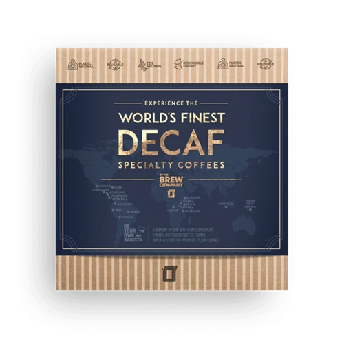 Worlds Finest Decaf Specialty Coffee Gift Box of 5